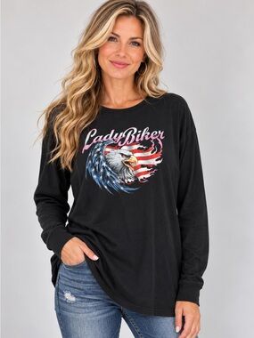 Lady Biker long sleeved tee size large